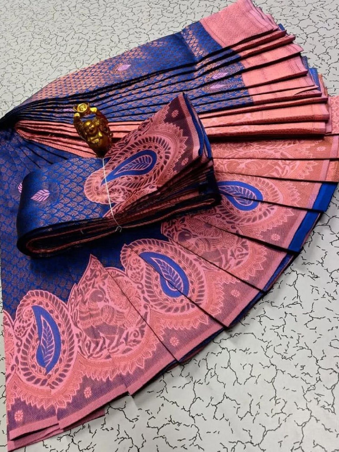 

Aika Woven Design Kanjeevaram Saree, Blue
