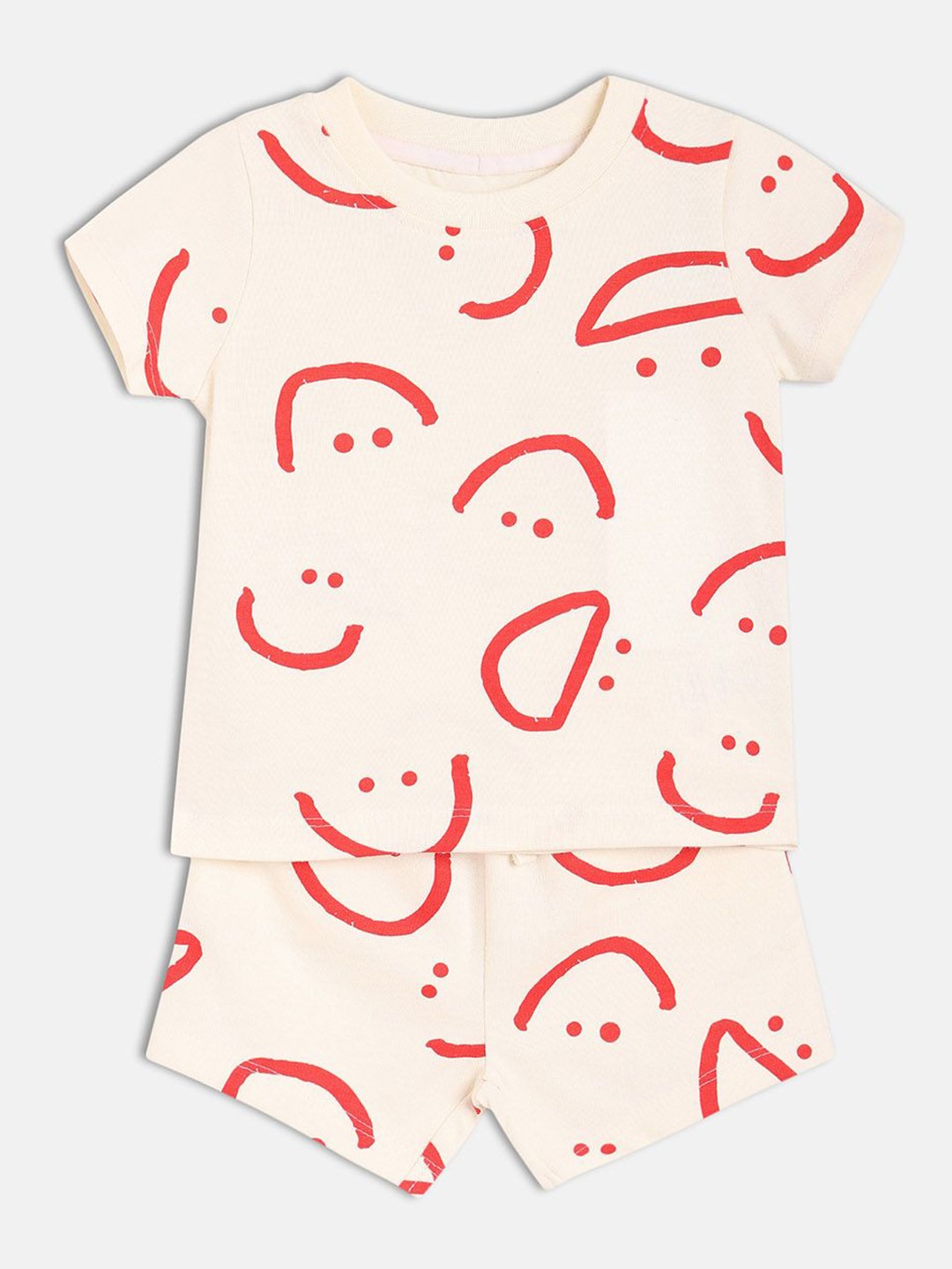

MINI KLUB Boys Short Sleeves Pure Cotton T-Shirt With Shorts, White