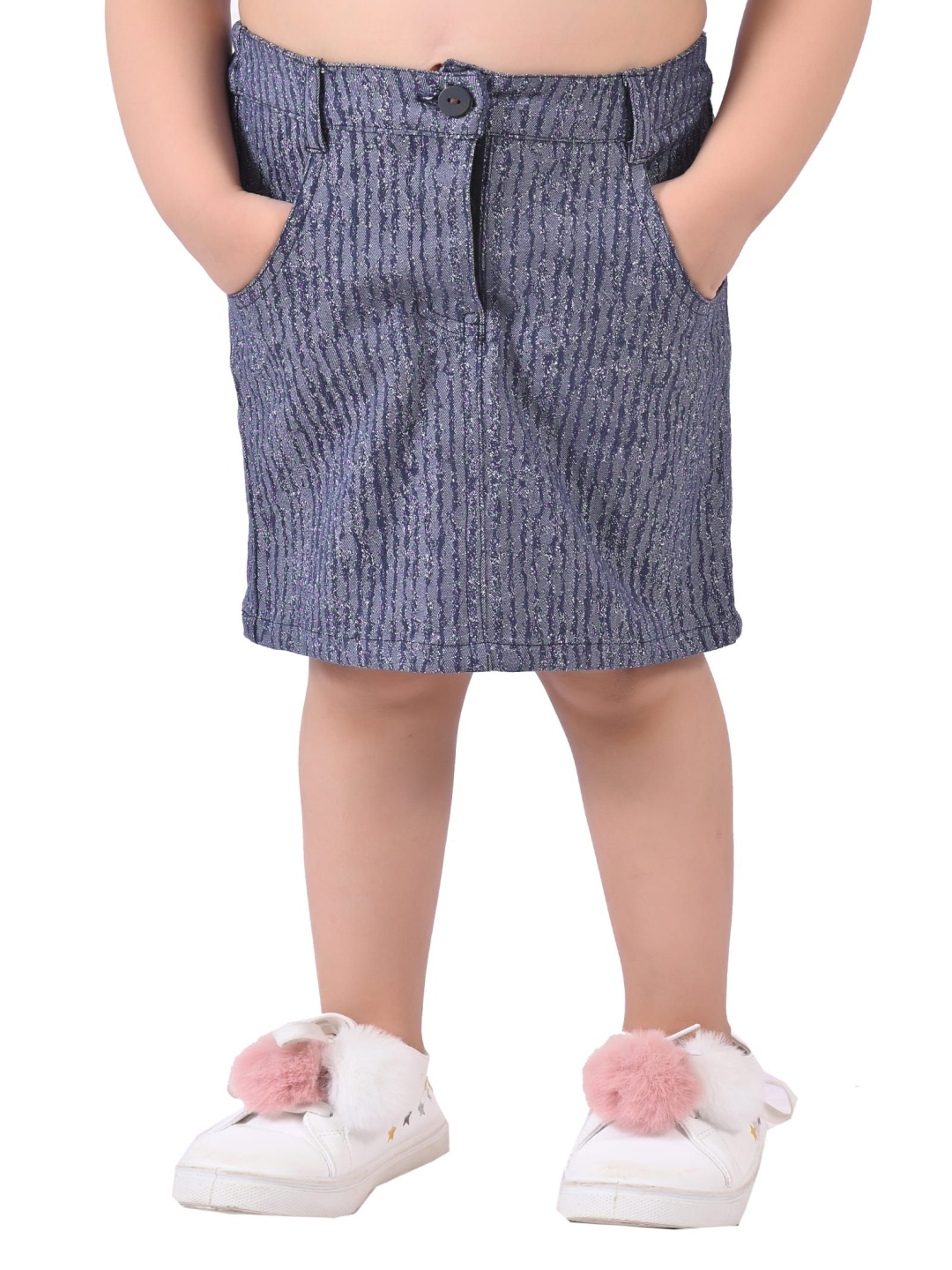 

Megha Overseas Girls Pure Cotton Straight Skirt, Blue