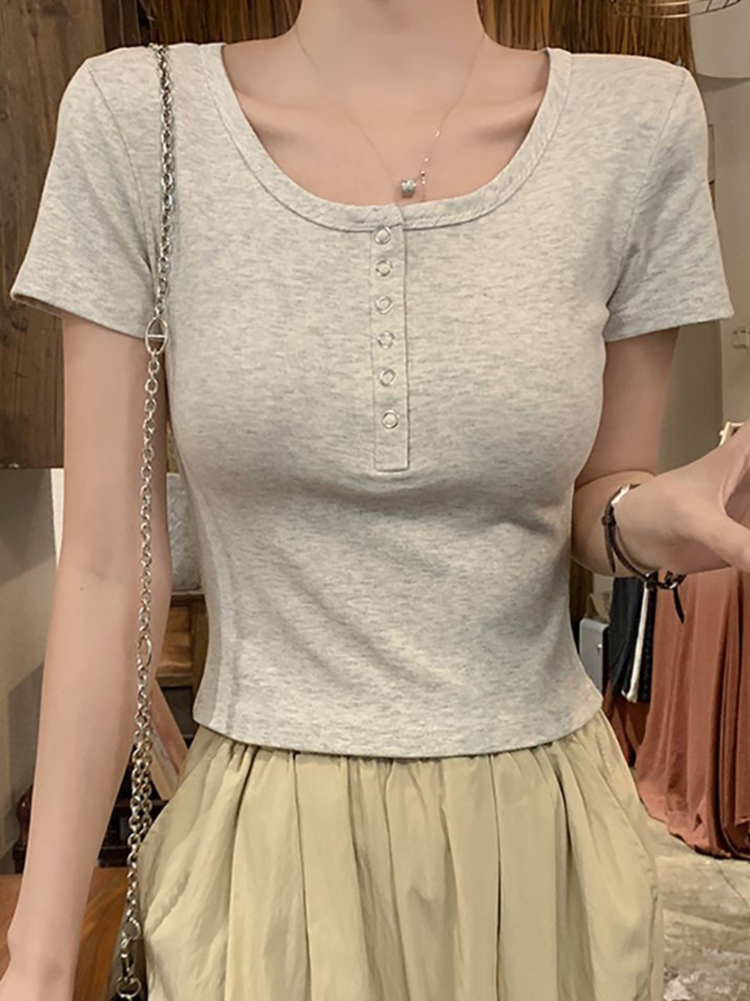 

StyleCast x Revolte Top, Grey
