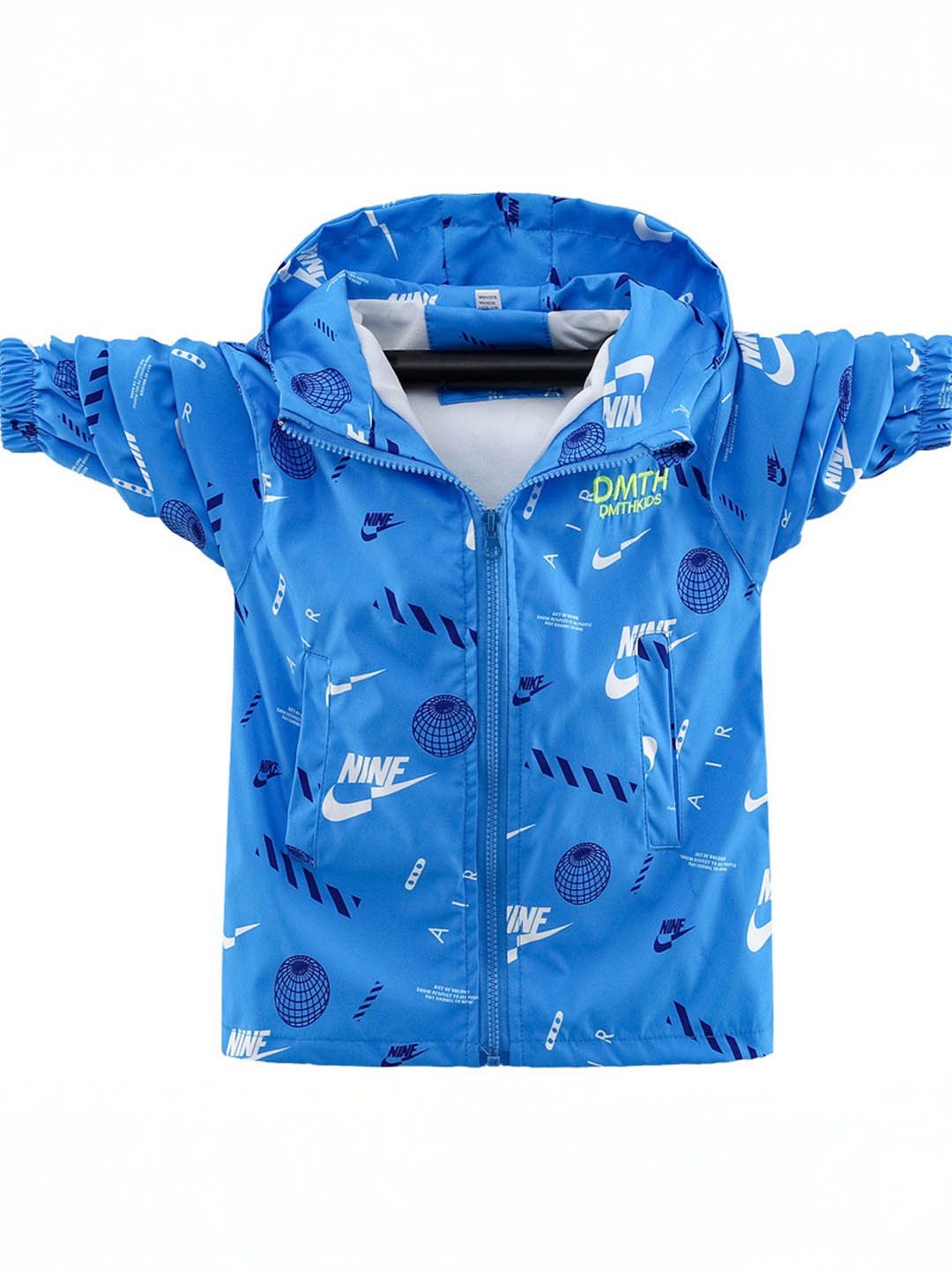 

Xsole Unisex Kids Typography Printed Bomber Jacket, Blue