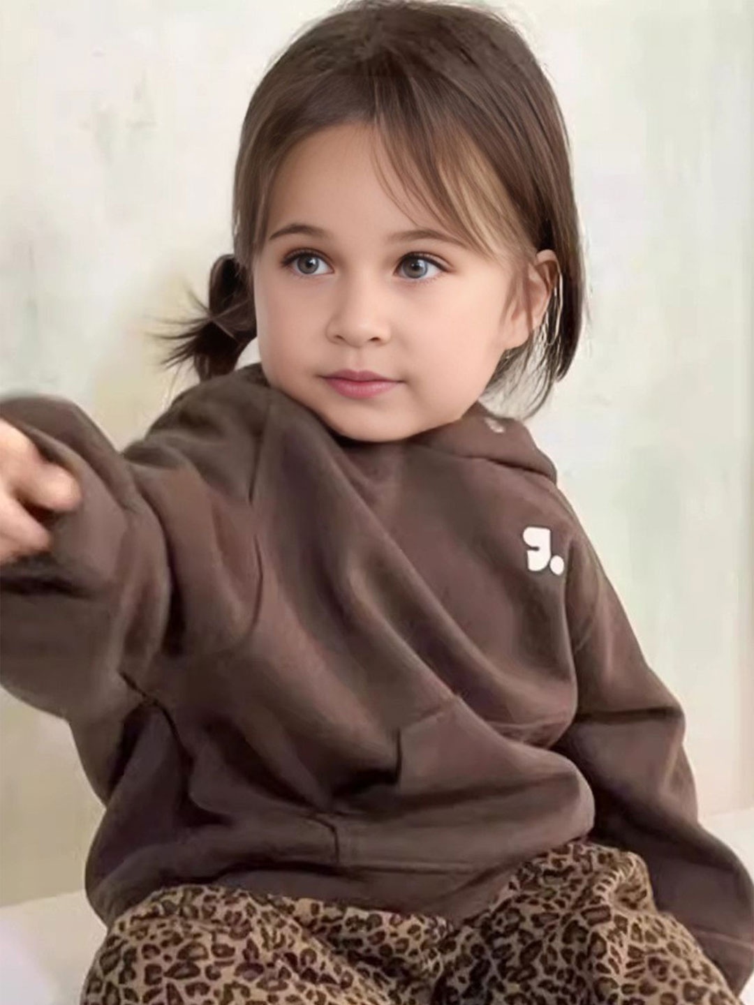 

FOREVER FRIDAY Girls Hooded Cotton Sweatshirt, Brown