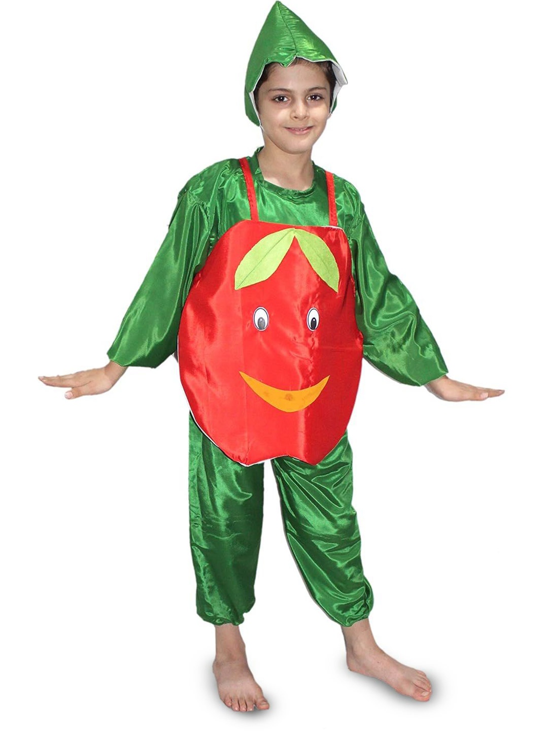 

Kaku Fancy dresses Kids Fancy Dresses Apple Fruits Costume Set, Red