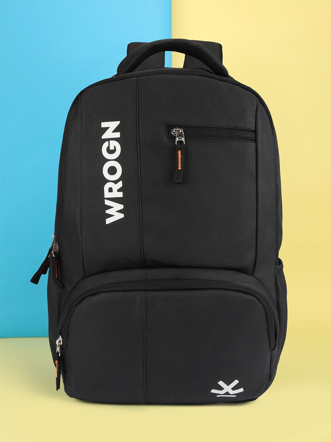 

WROGN Unisex Medium Brand Logo Backpack, Black