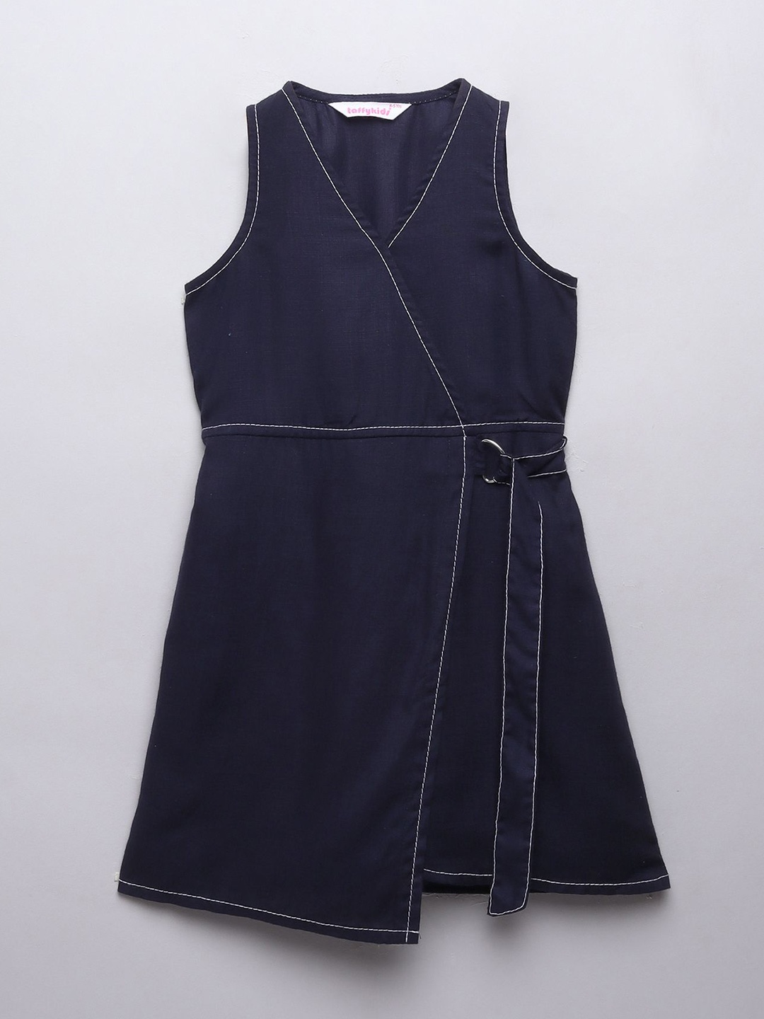 

taffykids Girls Wrap Dress, Navy blue