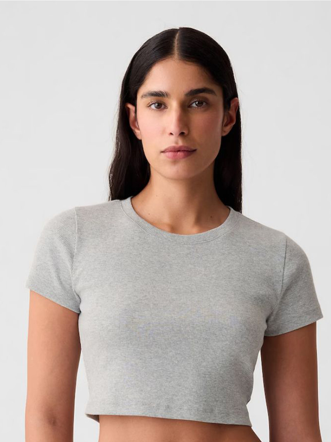

sollobell Cotton Crop Top, Grey