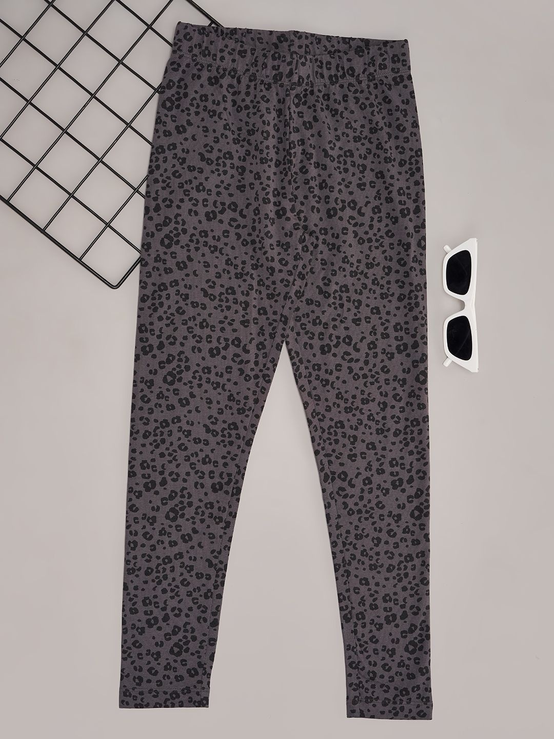 

Pantaloons Junior Girls Printed Ankle-Length Leggings, Grey