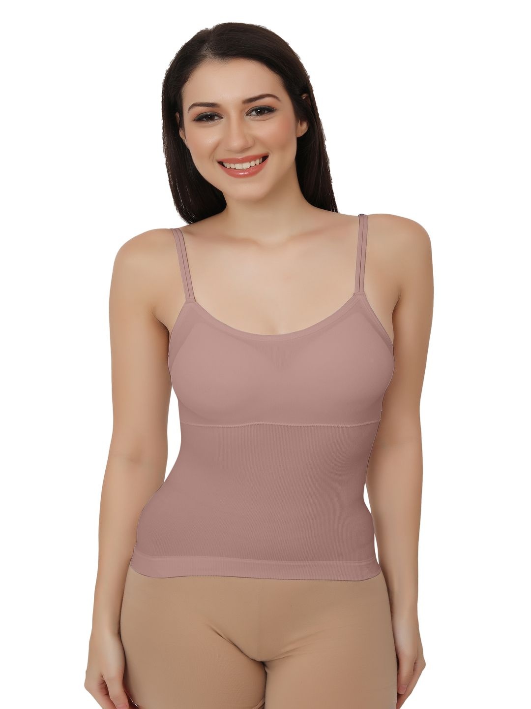 

Bella Voste Stretch Lightly Padded Cotton Camisole, Beige