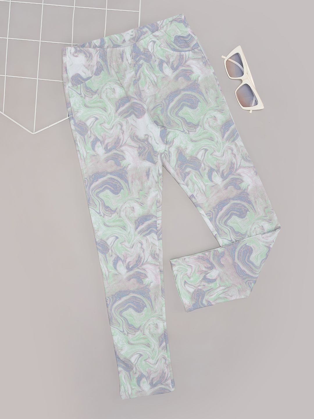 

Pantaloons Junior Girls Printed Ankle-Length Leggings, White