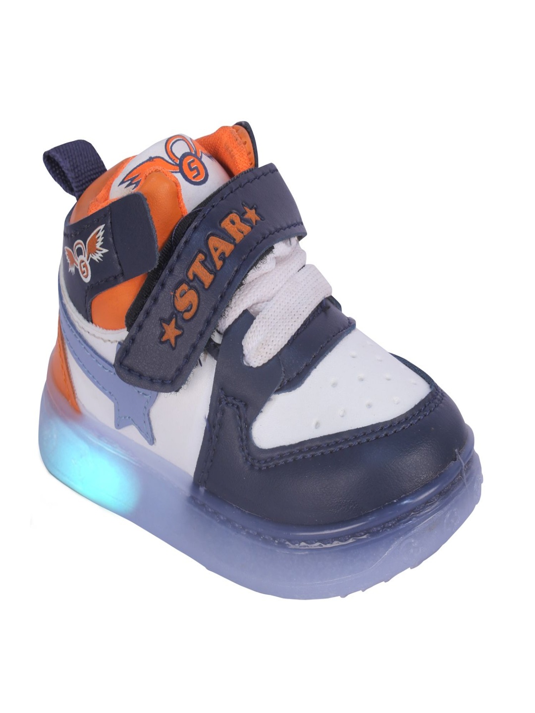 

Happy Feet LED235 Kids Round Toe Sneakers, Orange