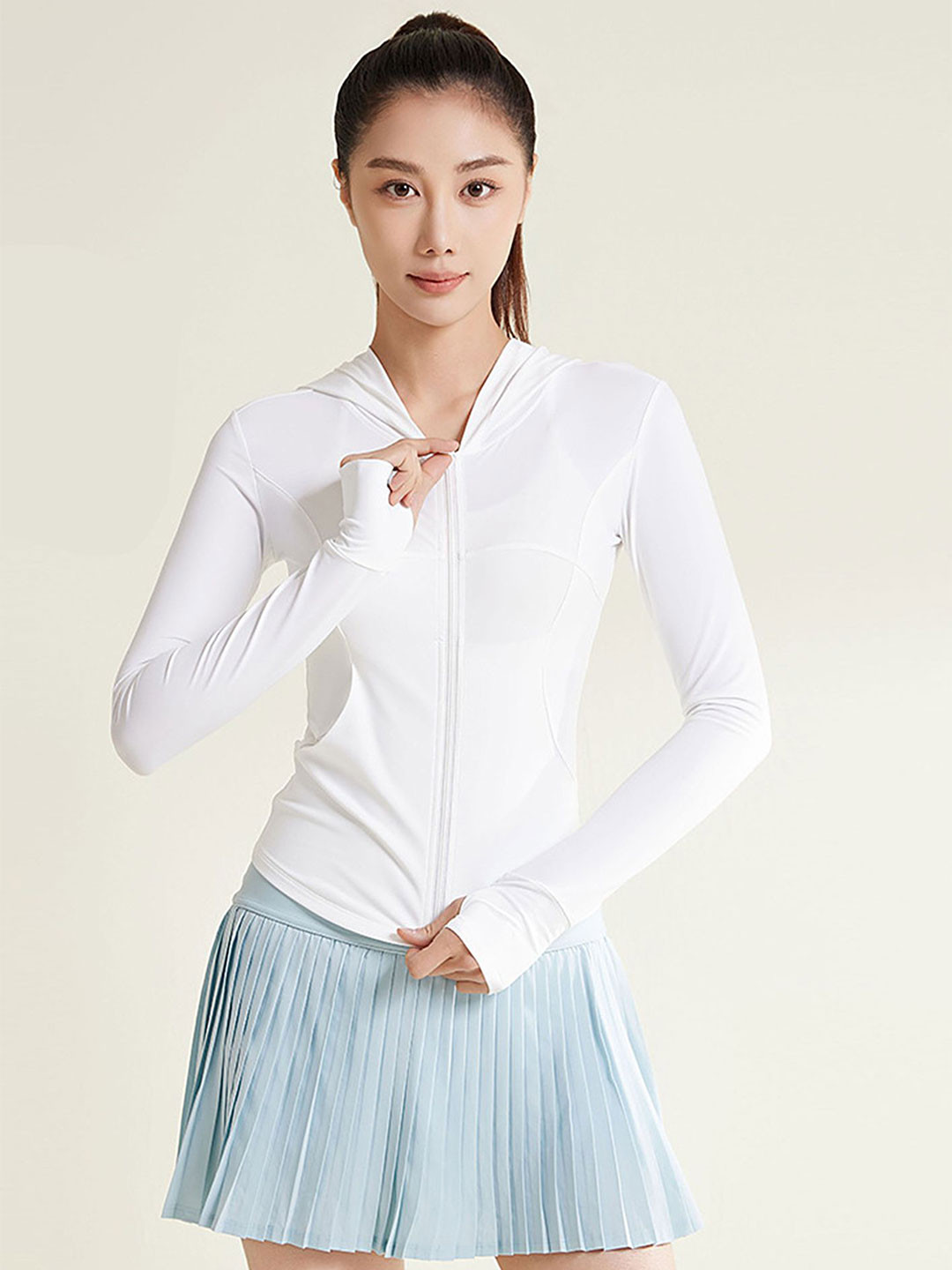 

LULU & SKY Tie-Up Neck Top, White