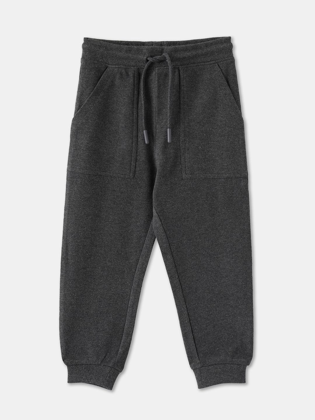 

R&B Boys Cotton Mid Rise Joggers, Black