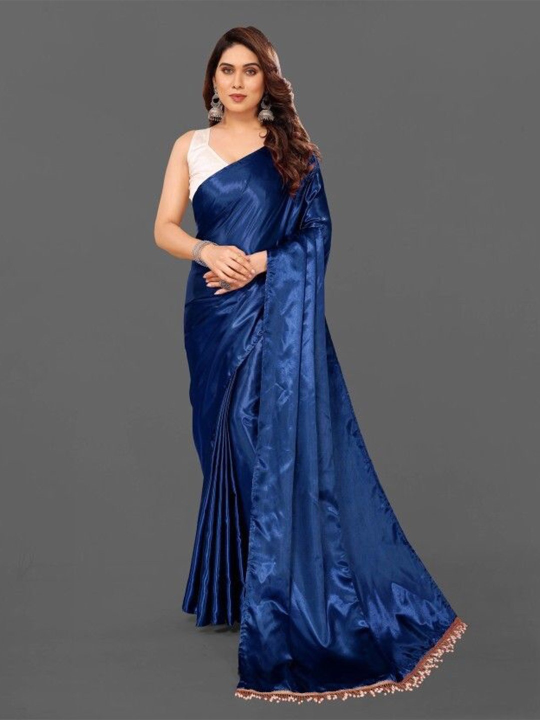 

Aika Embroidered Saree, Blue