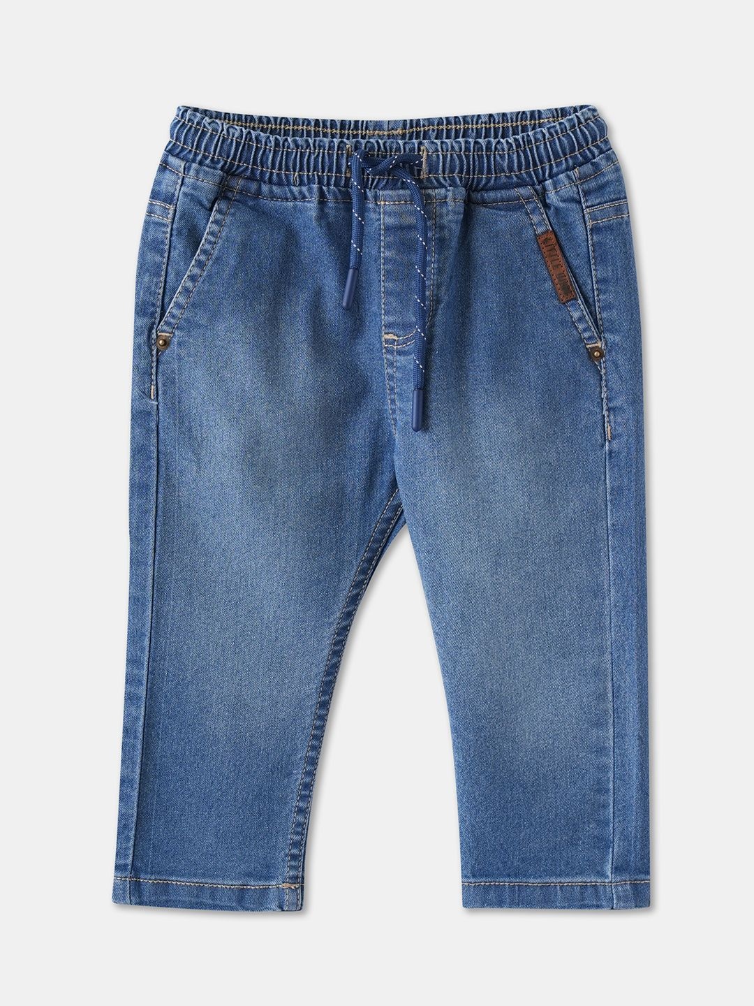 

R&B Boys Cotton Mid-Rise Jeans, Blue