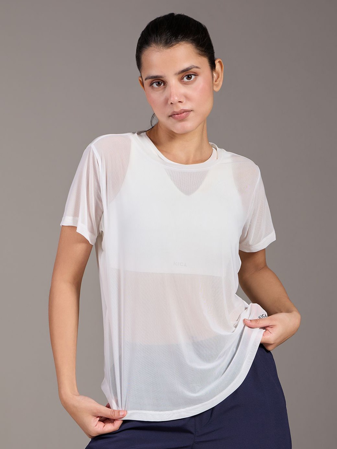 

KICA Women Round Neck Top, White