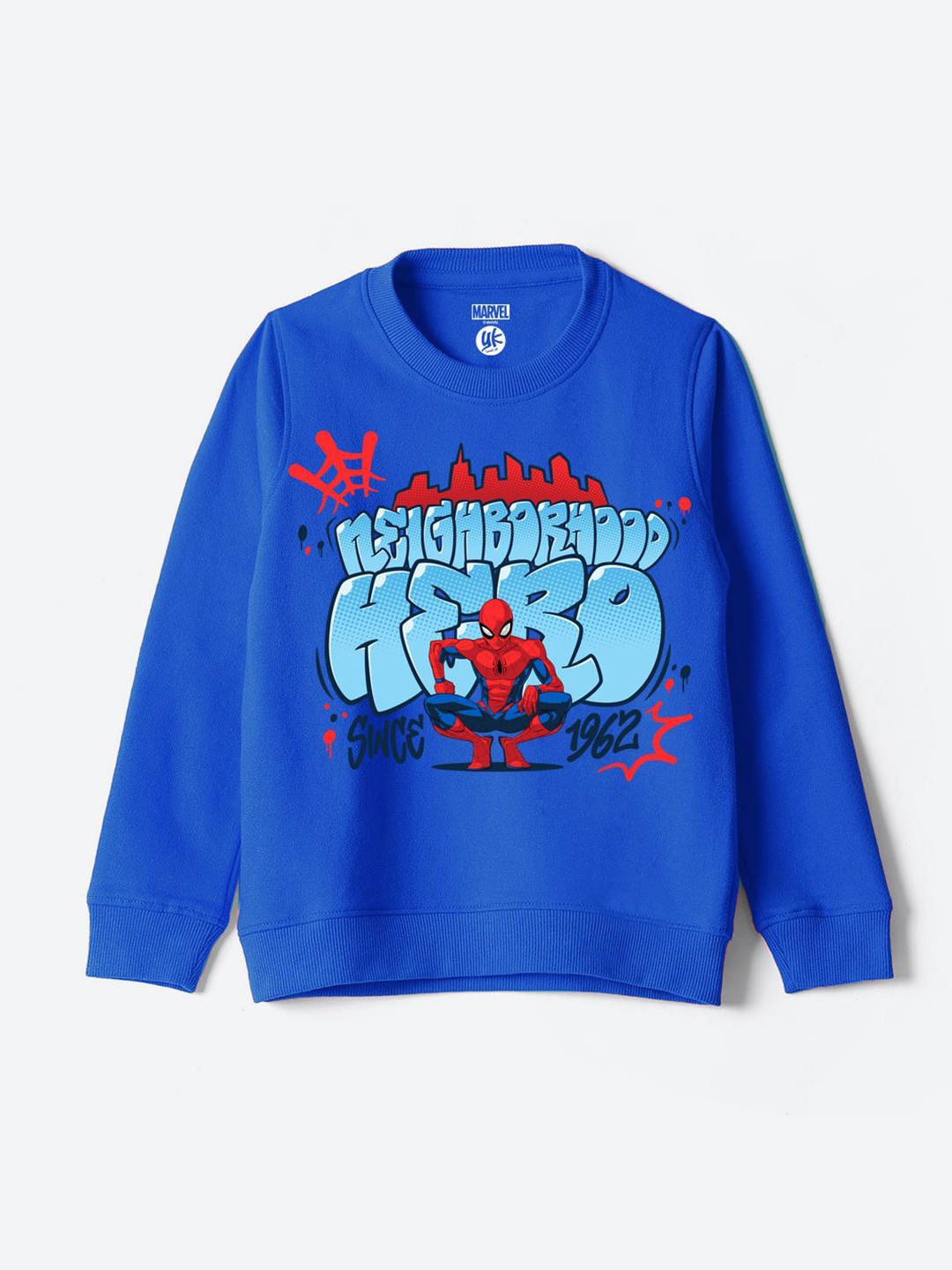 

YK Marvel Boys Printed Pullover Sweatshirt, Blue