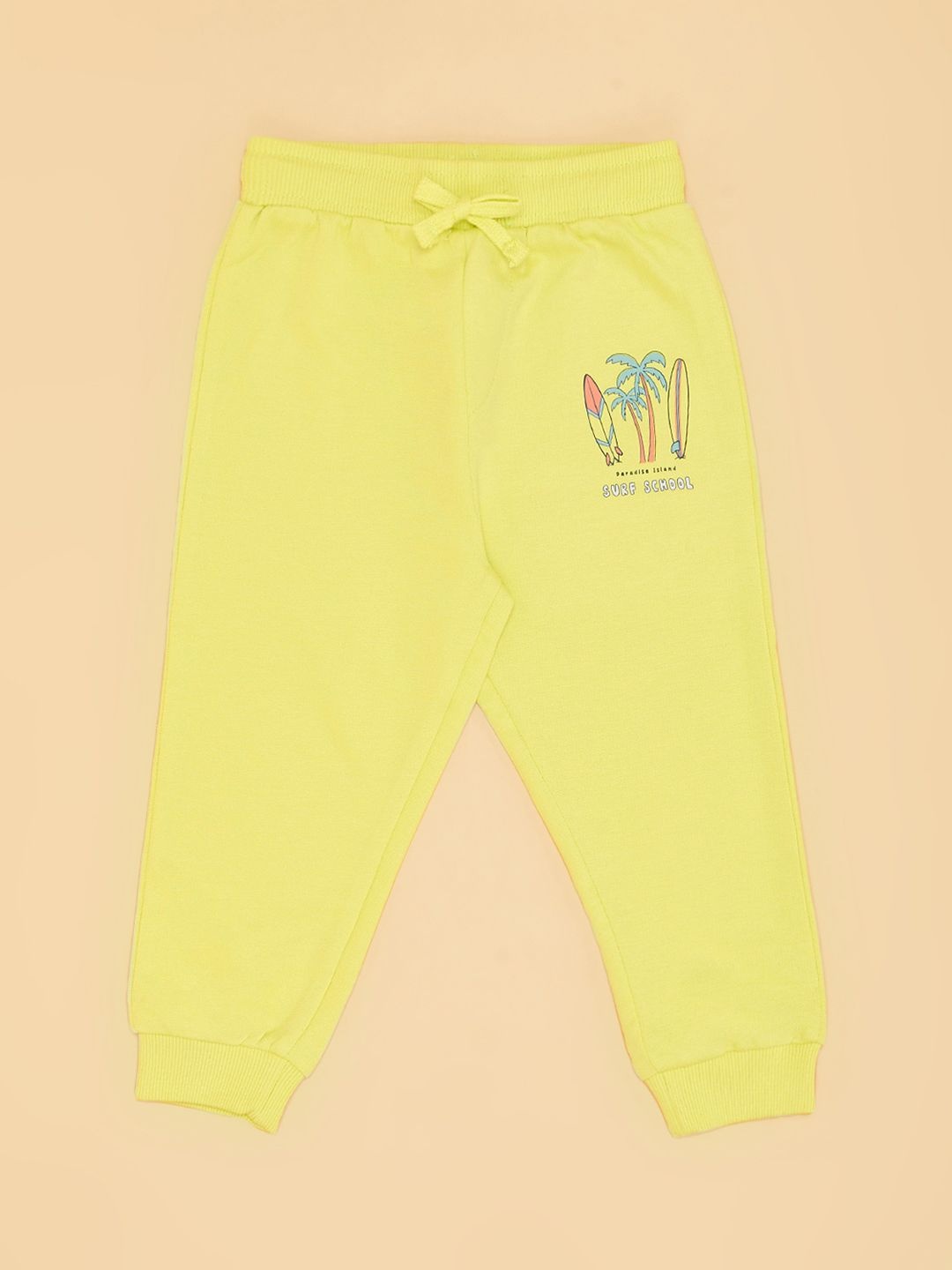 

Pantaloons Baby Boys Pure Cotton Joggers, Yellow