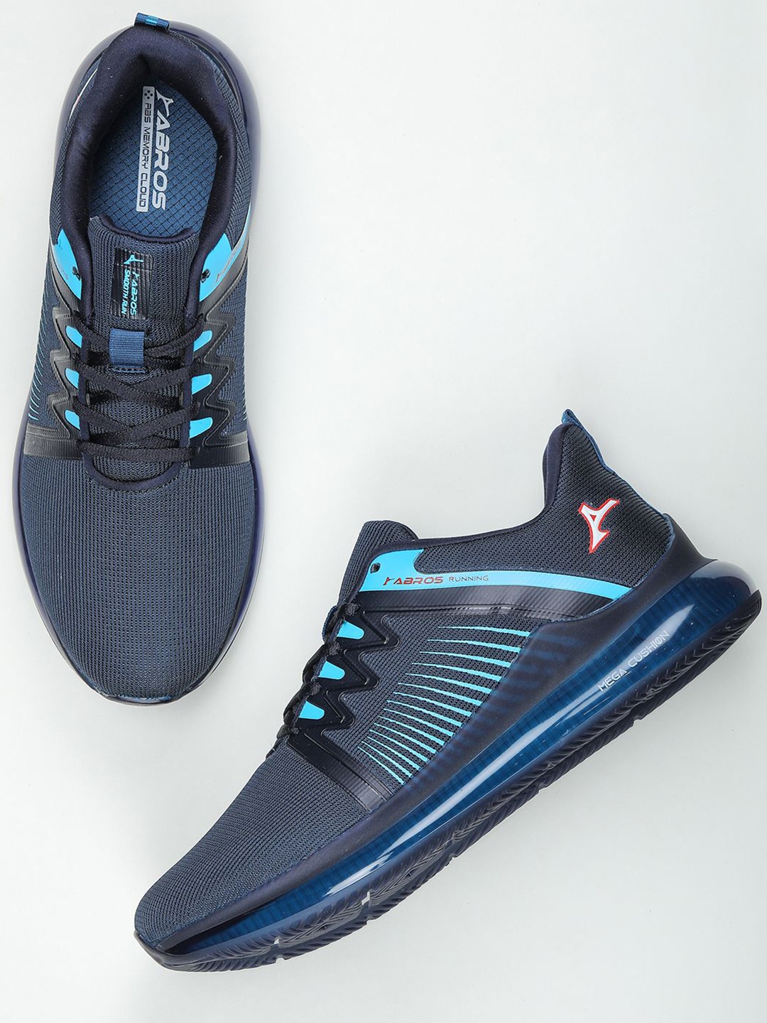 

ABROS Men Air Lace-Ups Running Shoes, Navy blue