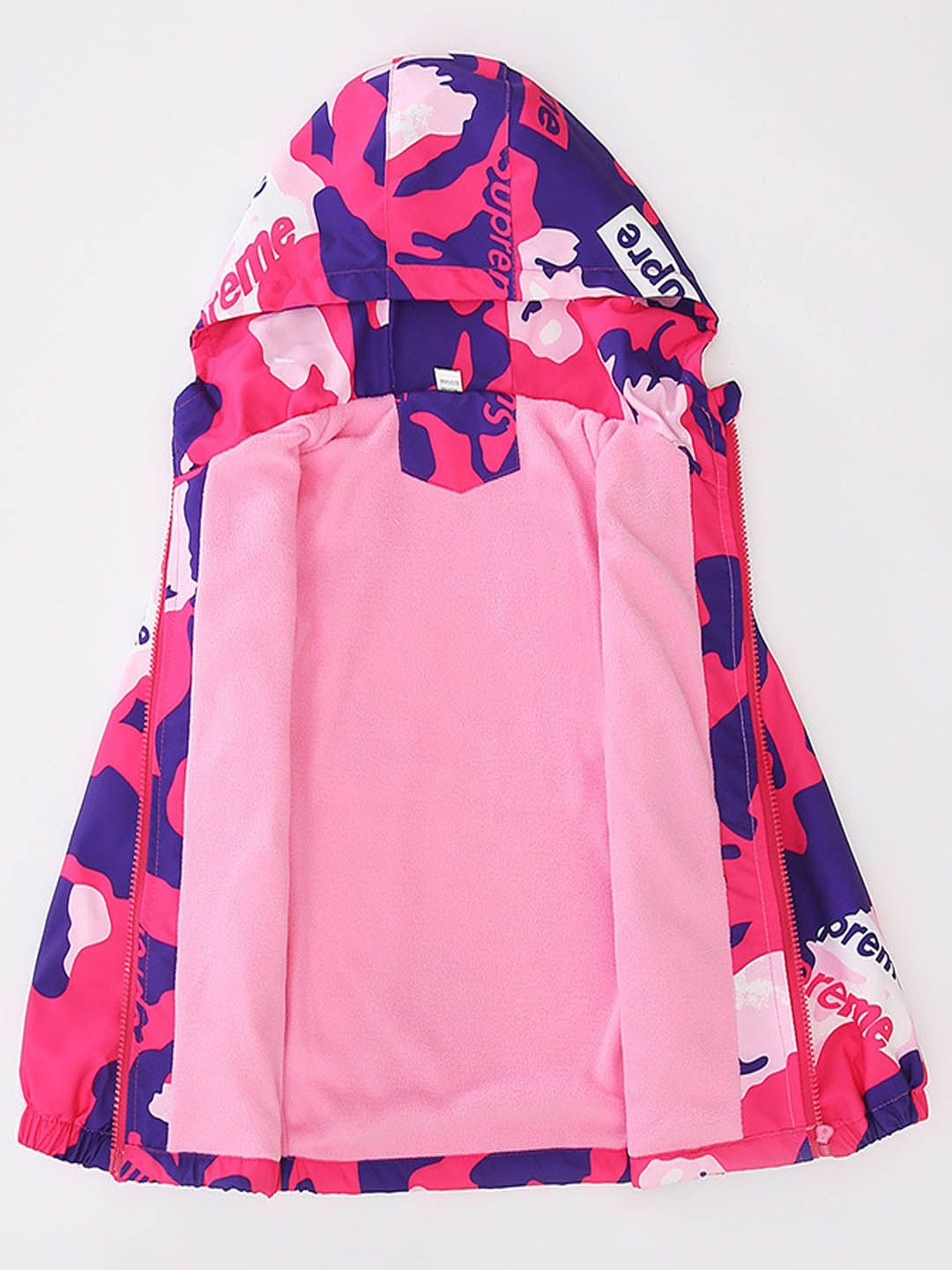 

Xsole Unisex Kids Abstract Printed Bomber Jacket, Pink