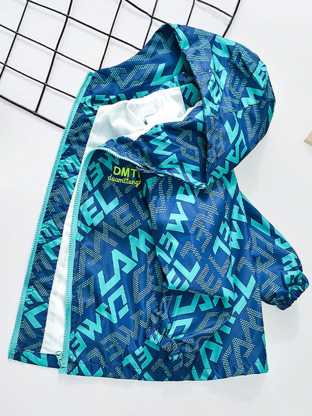 

Xsole Unisex Kids Typography Printed Bomber Jacket, Navy blue