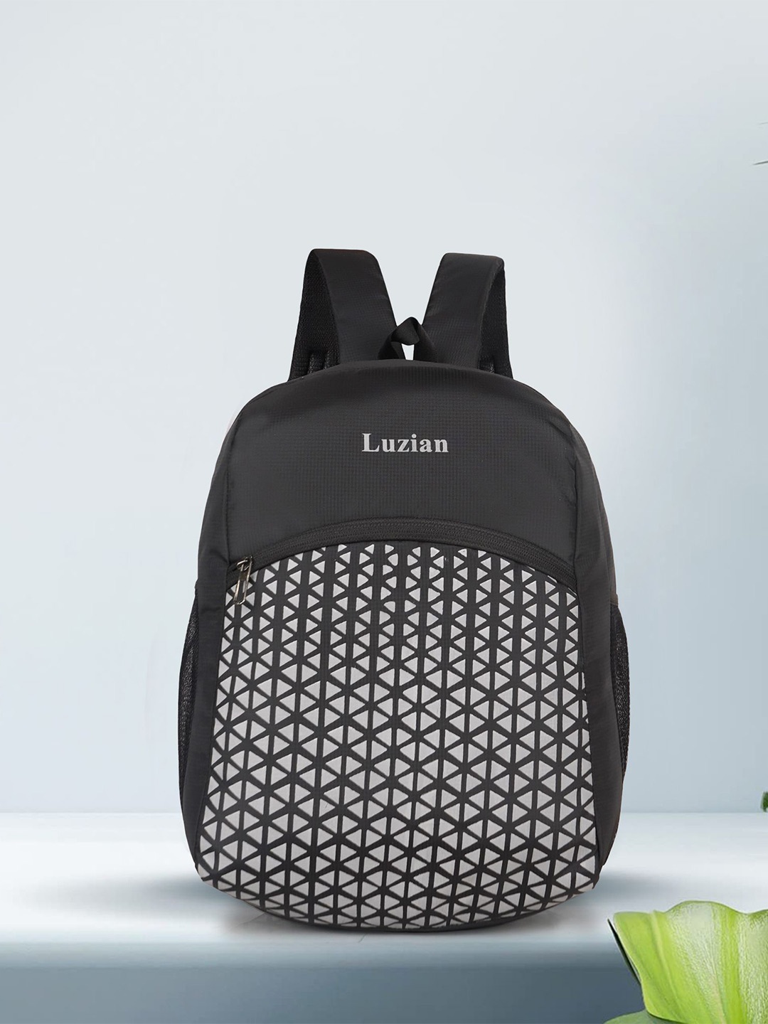 

Luzian Men Geometric Backpack, Black