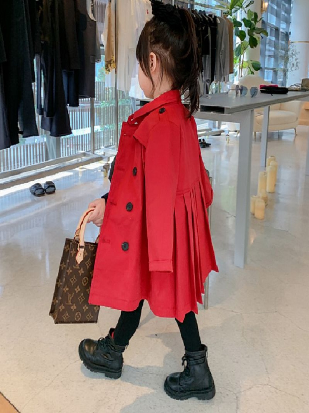 

StyleCast x Revolte Girls Solid Cotton Tailored Jacket, Red