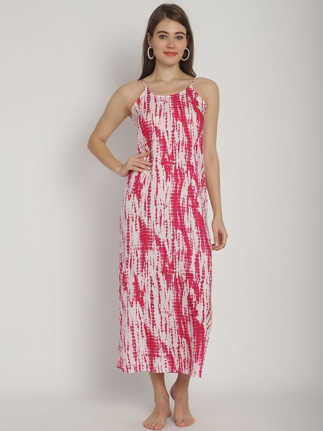

Blissence Women Tie & Dye Swimwear Cover-up Dress, Pink