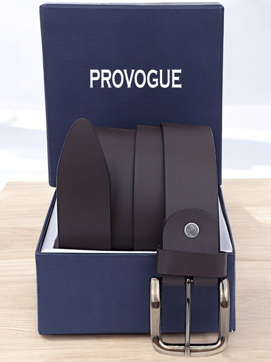 

Provogue Men Leather Formal Belt, Brown