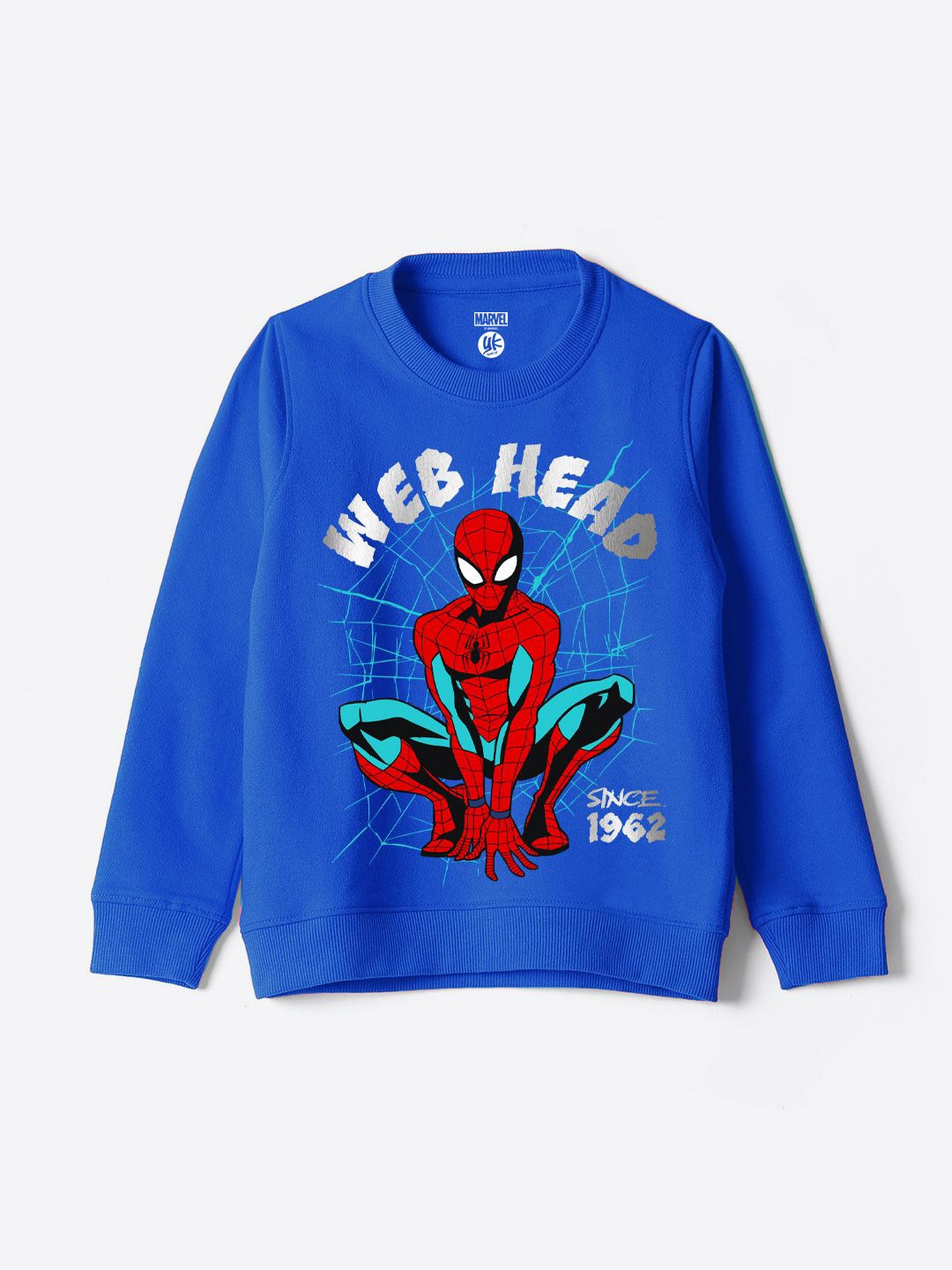 

YK Marvel Boys Printed Round Neck Pullover Sweatshirt, Blue
