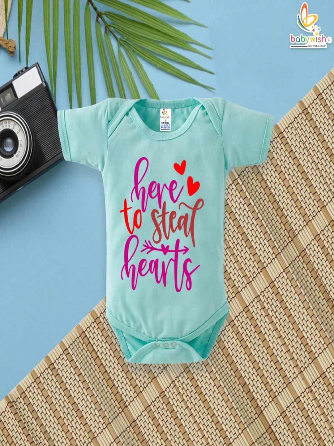 

Babywish Infants Kids Printed Cotton Rompers, Green