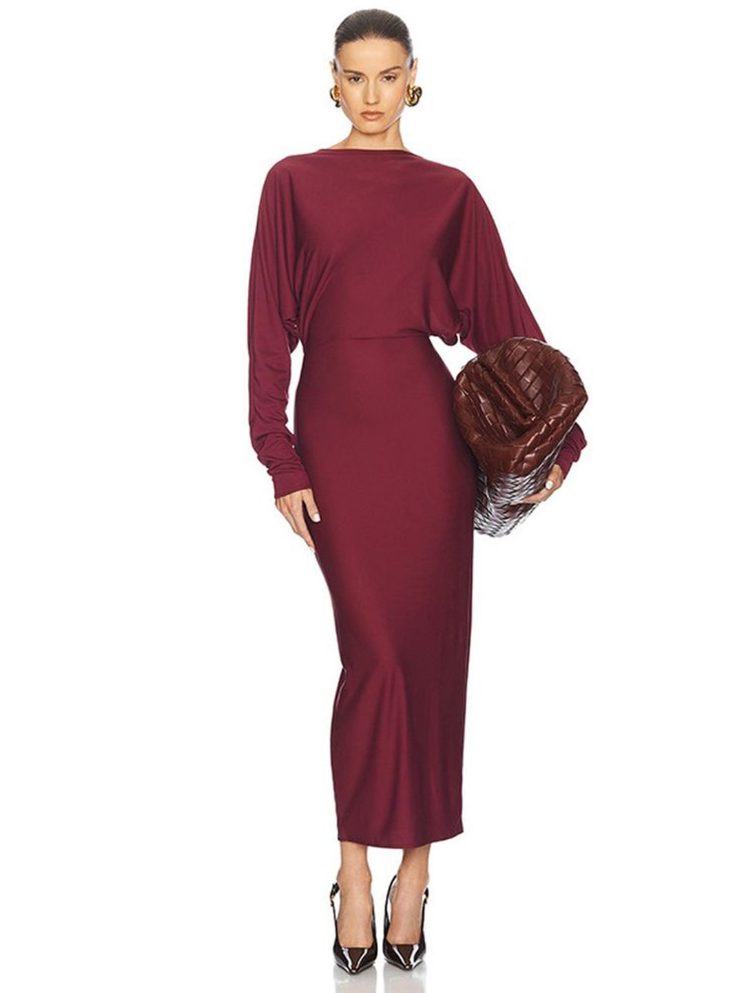 

LULU & SKY Backless Maxi Dress, Red