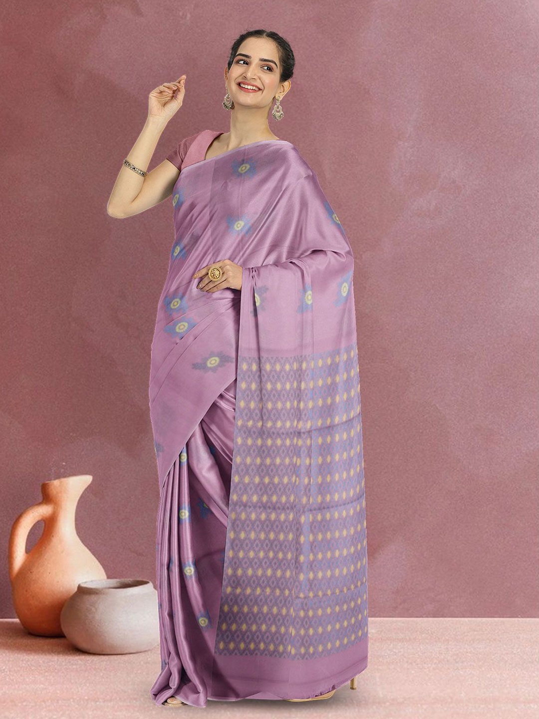 

Avishya Ethnic Motifs Woven Design Saree, Purple