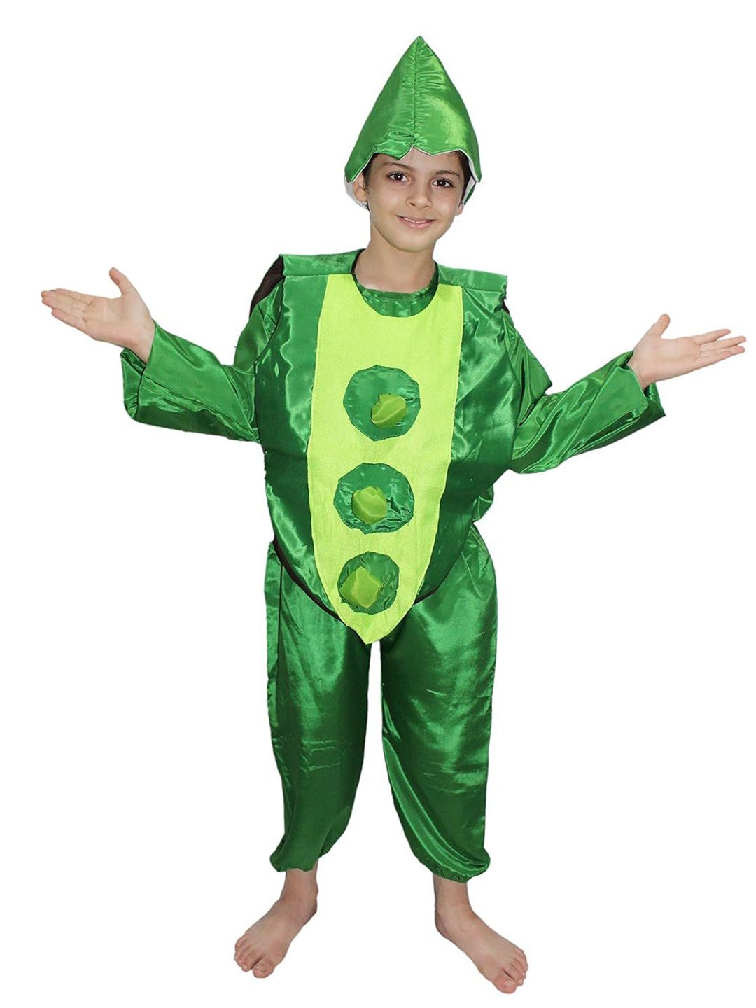 

Kaku Fancy dresses Kids Peas Vegetables Costume Set, Green