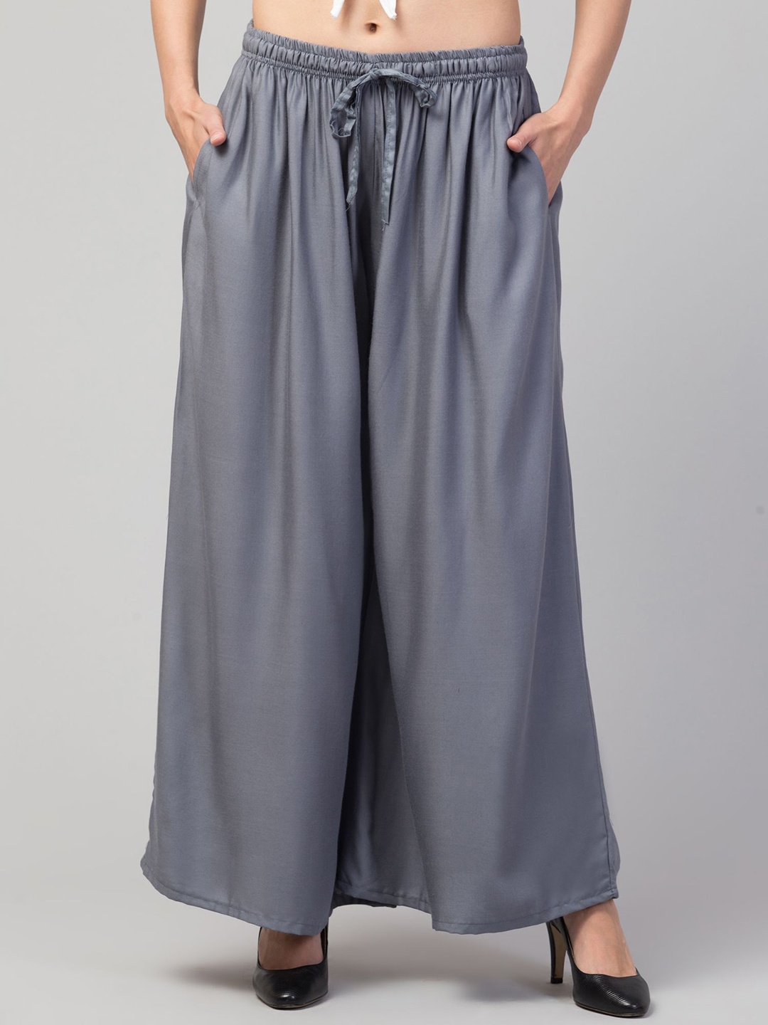 

STYLE PREZONE Women Wide Leg Palazzos, Grey