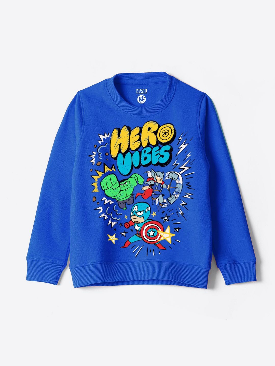 

YK Marvel Boys Printed Pullover Sweatshirt, Blue