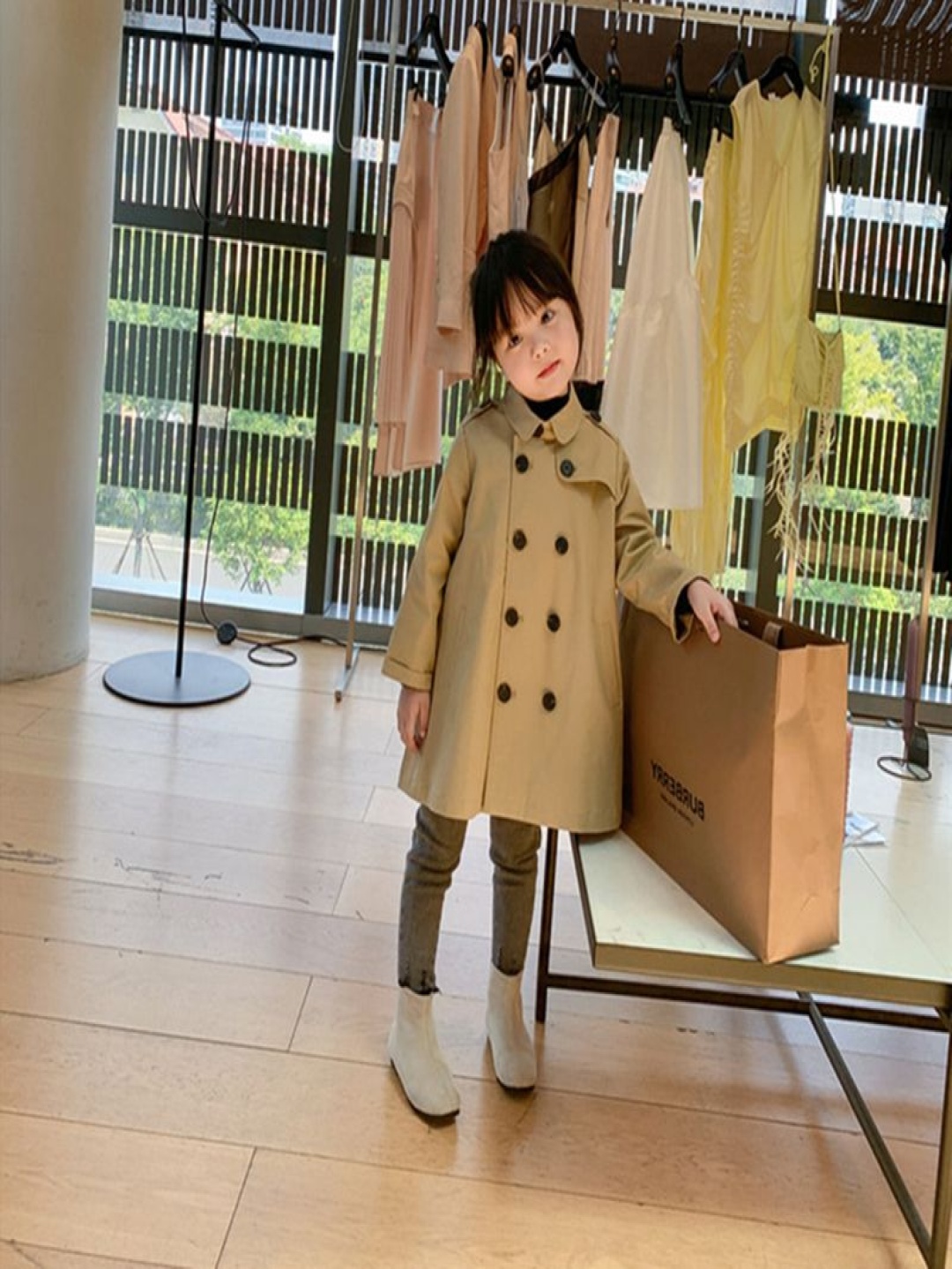 

StyleCast x Revolte Girls Solid Cotton Tailored Jacket, Khaki