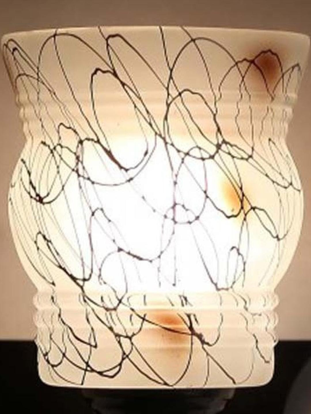 

Somil Premium Designer Glass Wall / Night Lamp Elegant & Stylish Dcor Accent for Modern Interiors, color- Black, White, Size:- 19 X 29 X 29.5 CM