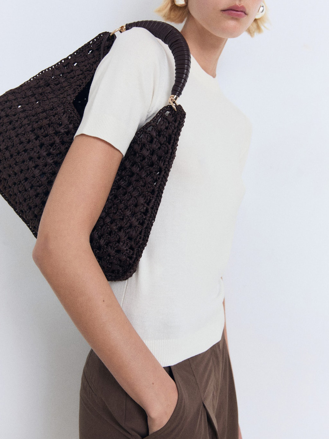 MANGO Solid Knitted Top
