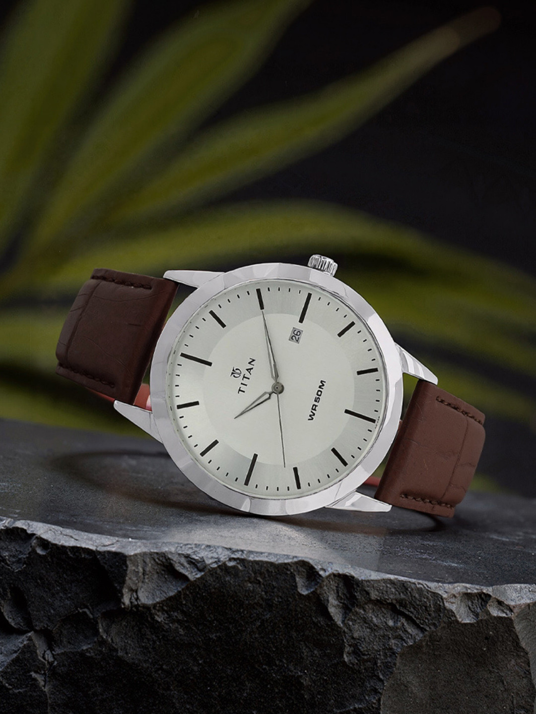 Titan Classic Quartz Analog With Silver Dial Watch For Men - Nt1584sl03