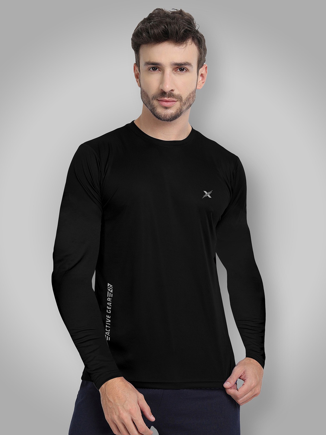 FTX Round Neck Long Sleeves Regular Fit Polyester T-shirt