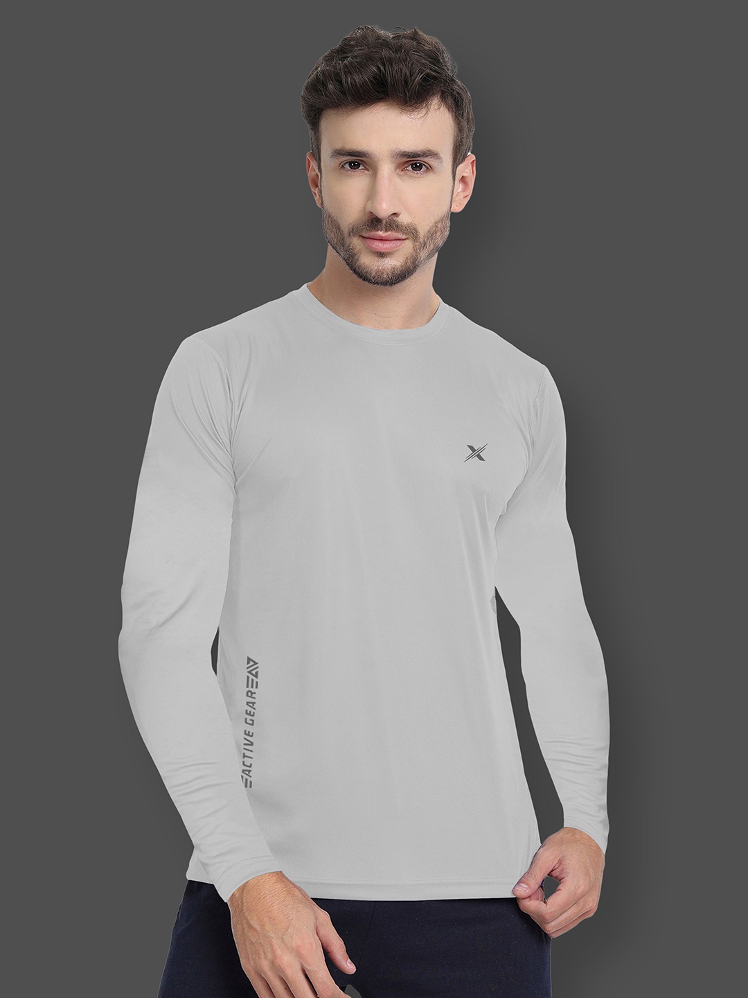 FTX Round Neck Long Sleeves Regular Fit Polyester T-shirt