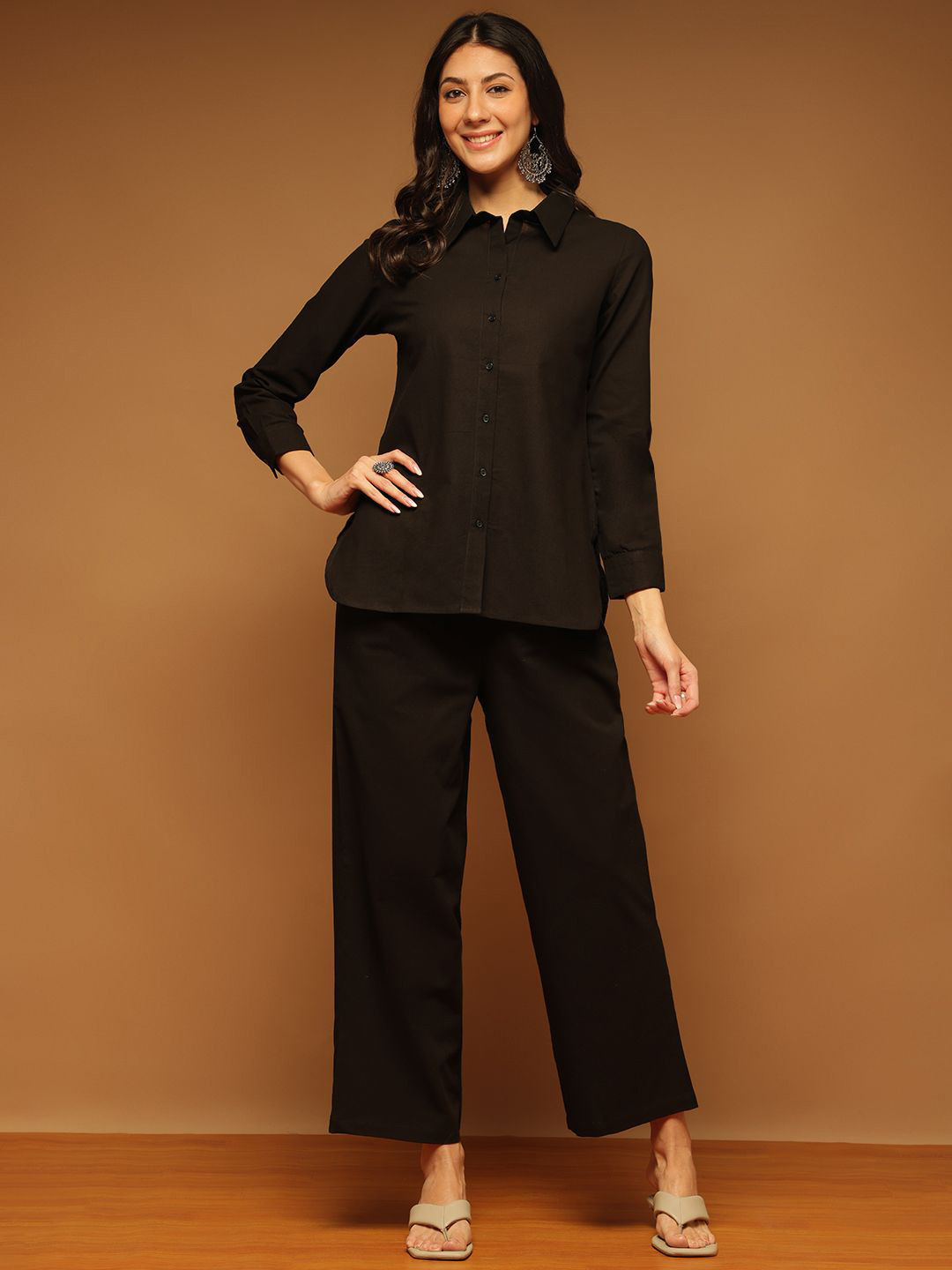 Anouk Cotton Shirt With Palazzos
