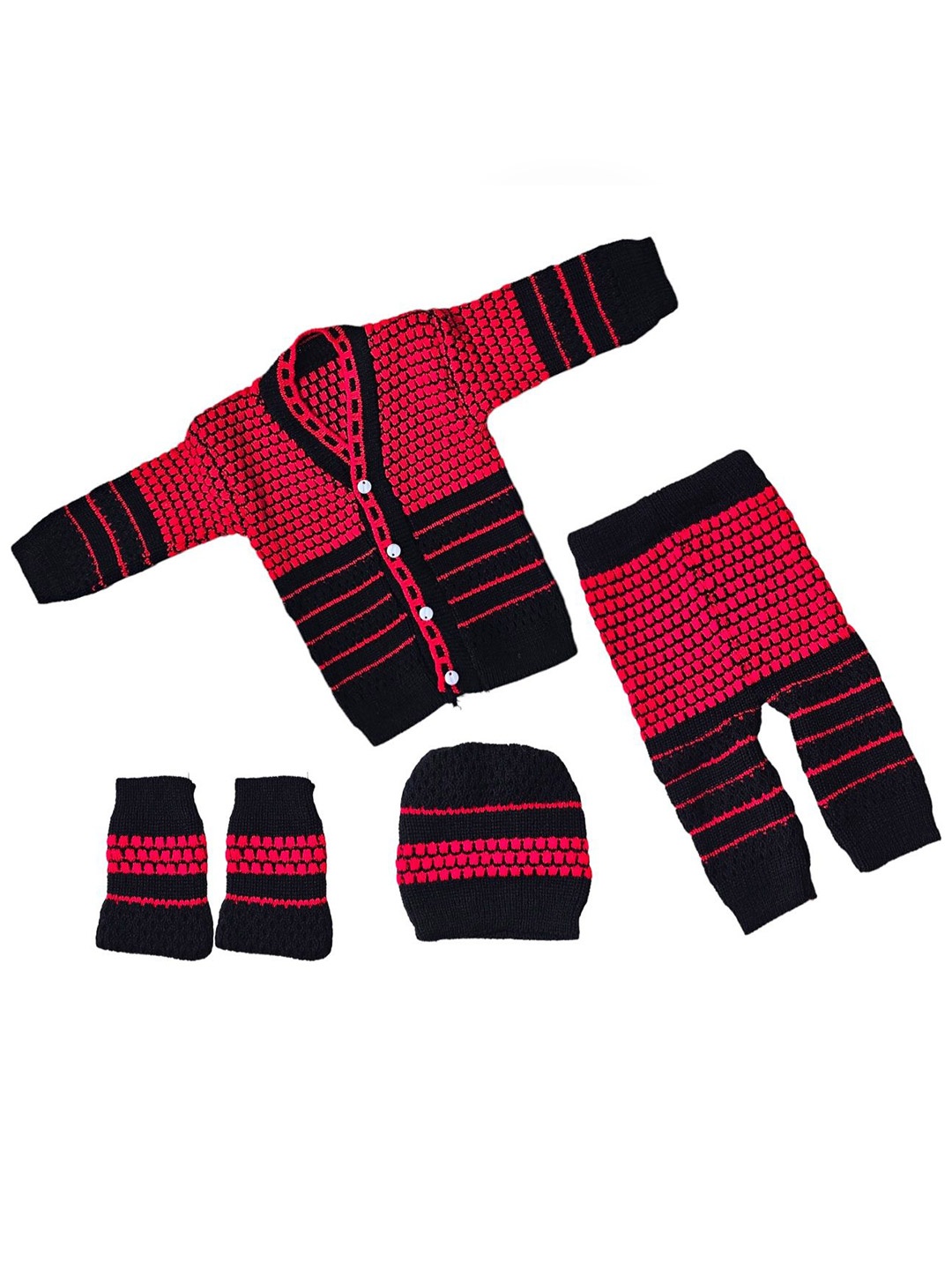 

The Creators Infants Striped Baby Apparel Gift Set, Red