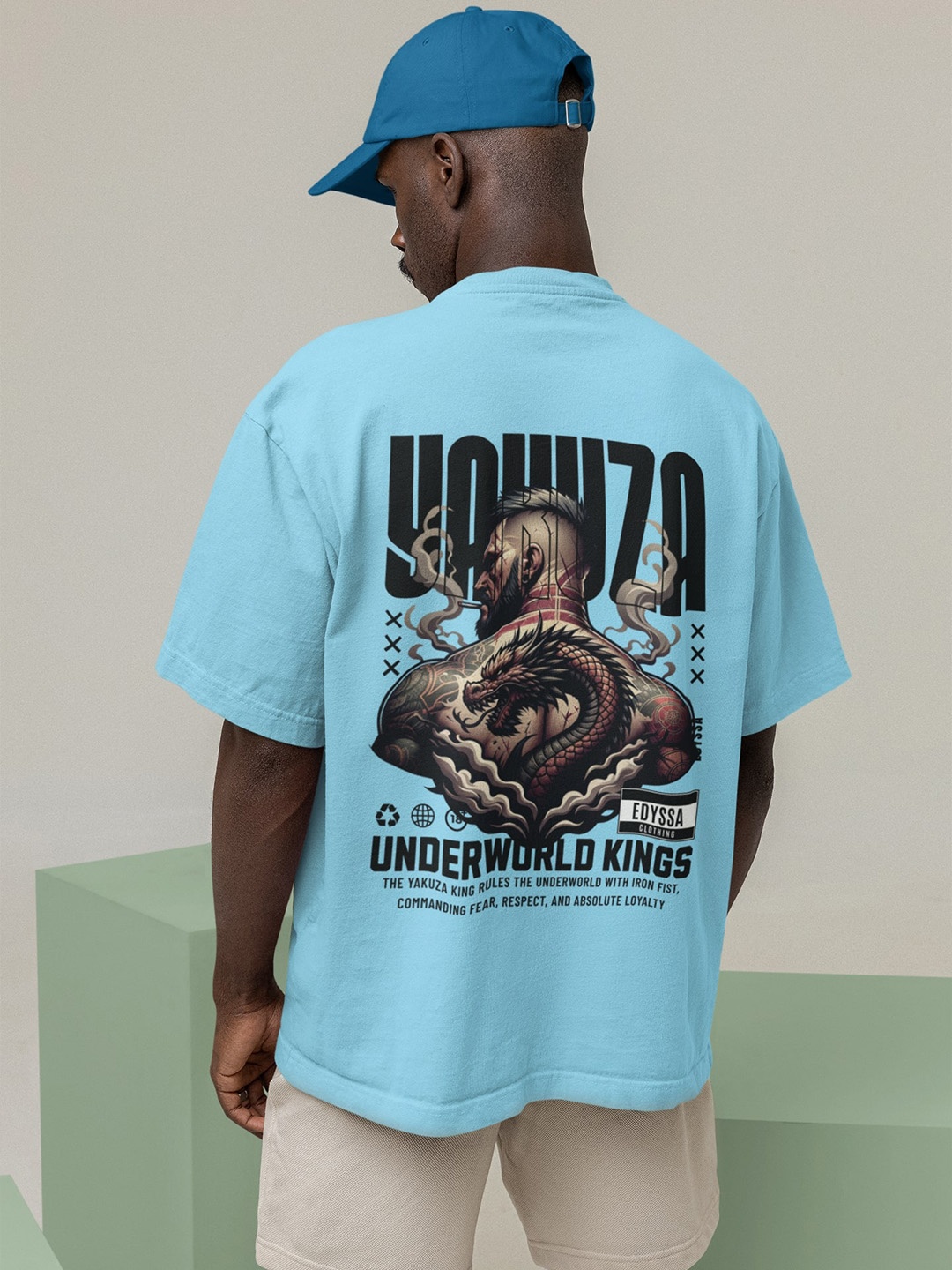 

Edyssa Men Printed T-shirt, Blue