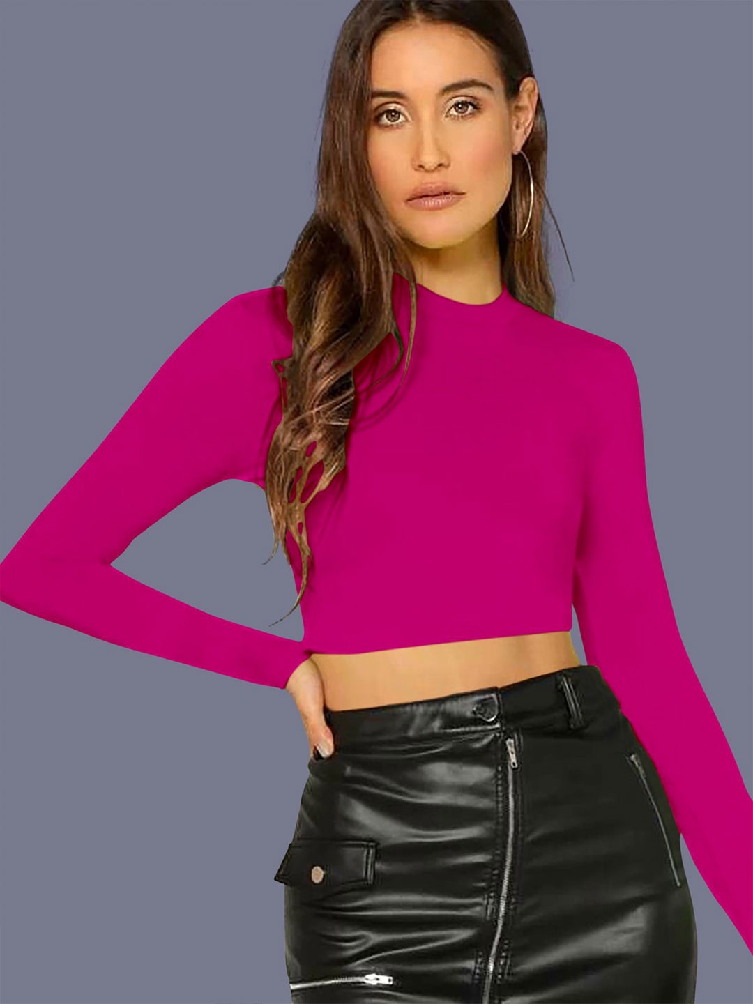

Dream Beauty Fashion Women Long Sleeves Solid Top, Pink