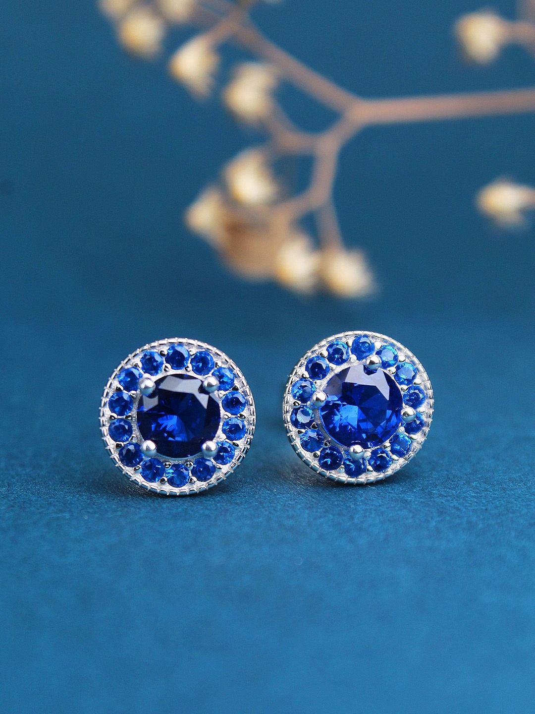 

DEVASHREE Classic Studs Earrings, Blue
