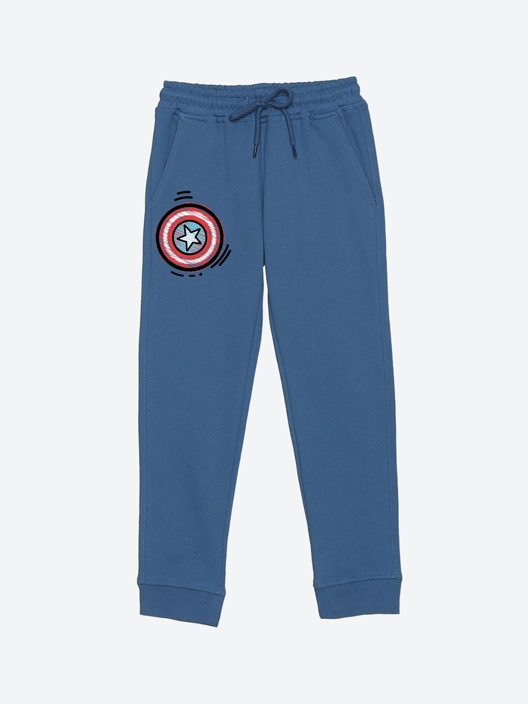 

Wear Your Mind Boys Printed Mid-Rise Joggers, Blue