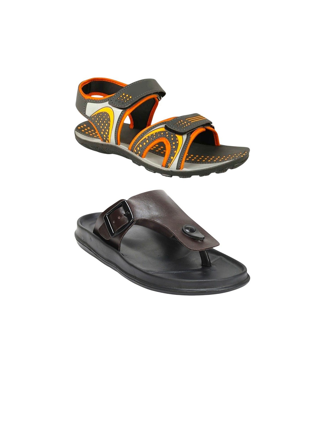 

ORVAX Men Comfort Sandals, Orange
