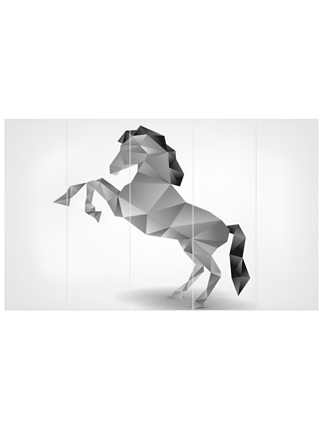 

Inephos White 5 Pieces Horse Vinyl Wall Art