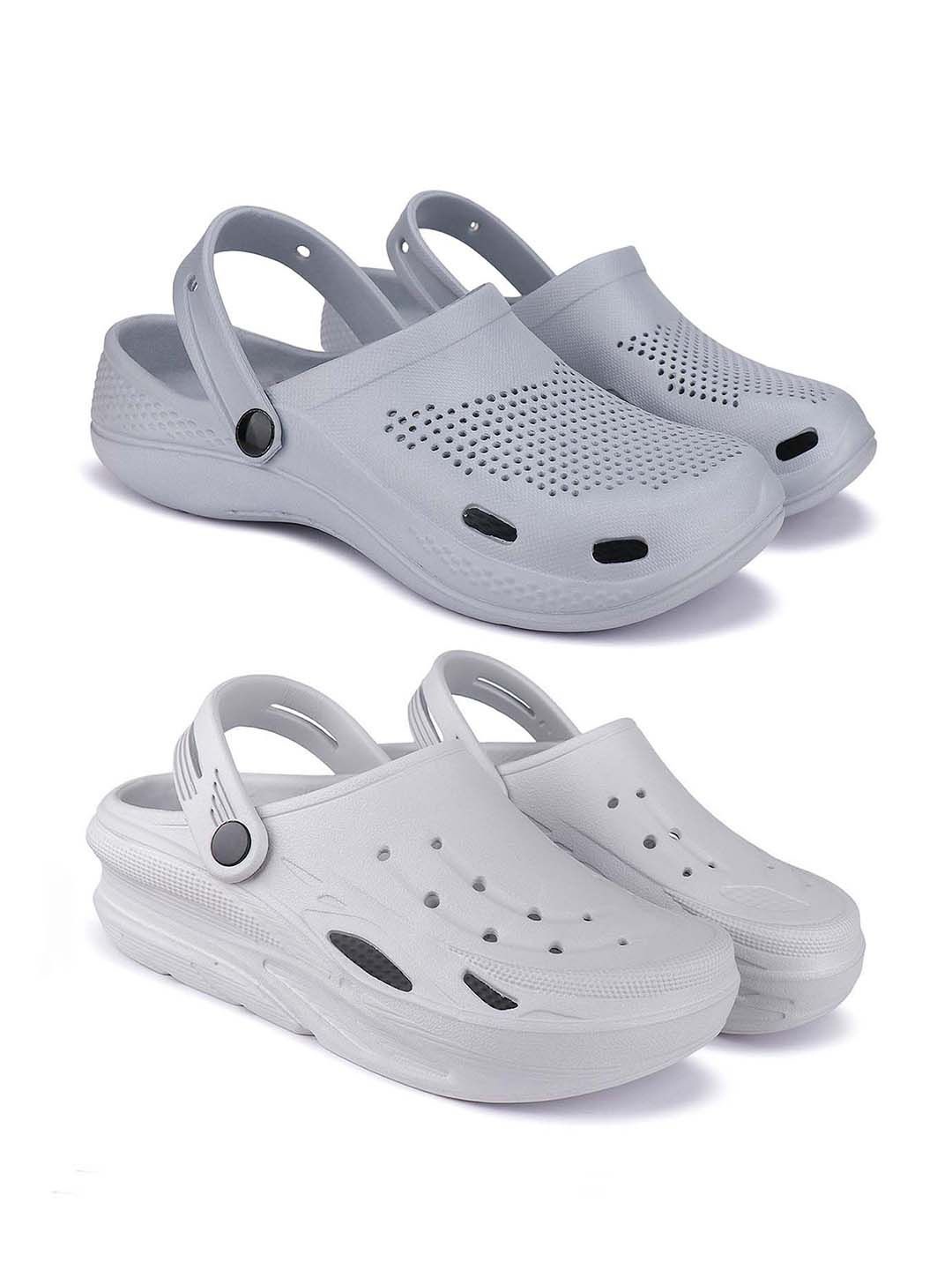 

BERSACHE Men Clogs, Grey